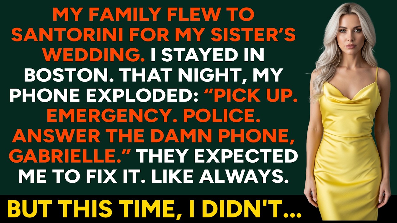 My Parents Expected Me To Save Them After My Sister’s Santorini Wedding — Until I Made One Call…