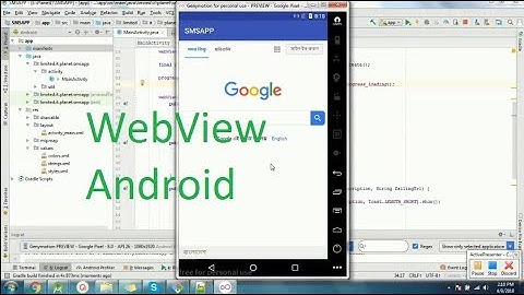 Create a webview and solve webview error in android studio 3 .0