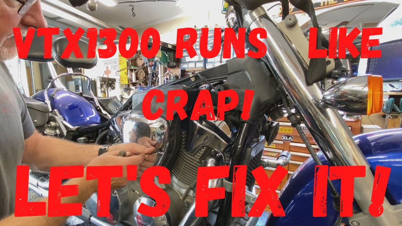 2009 Honda VTX1300 Runs like CRAP! Let's FIX IT! Carb and Vacuum, Petcock issues!