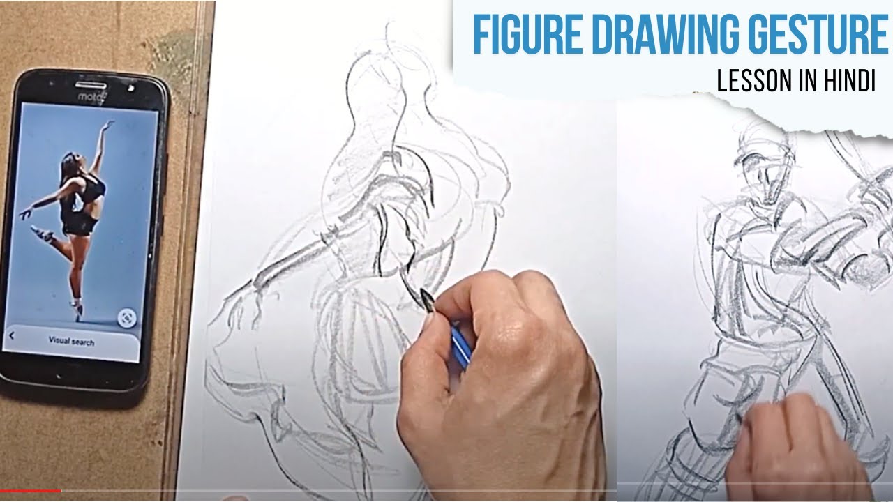 How to Draw Figure Drawing - Gesture in hindi - YouTube