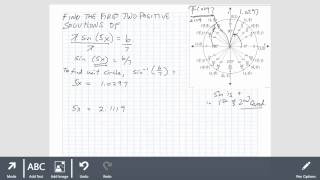 Solving Trig Equations with Modified Period Example 2