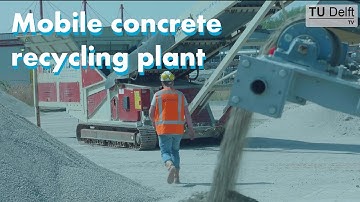 Mobile concrete recycling plant