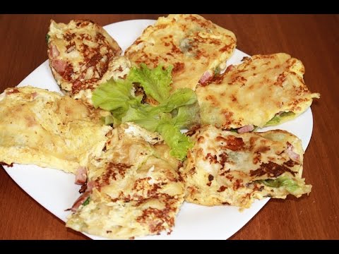 'Гренки' из лаваша с начинкой. На завтрак.