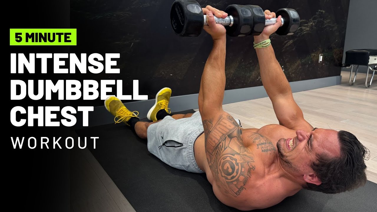 Intense 5 Minute Dumbbell Chest Workout #3 - YouTube