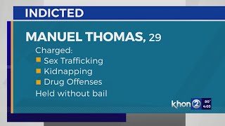 Man charged with sex trafficking, kidnapping and promoting a dangerous drug