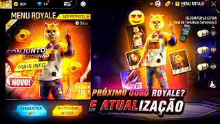 CORRE! PRÓXIMO OURO ROYALE? NOVA ATUALIZAÇÃO CHEGANDO, ÍTENS GRÁTIS E OTIMIZAÇÃO  - FREE FIRE