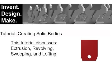Creating Solid Bodies - Autodesk Inventor 2014