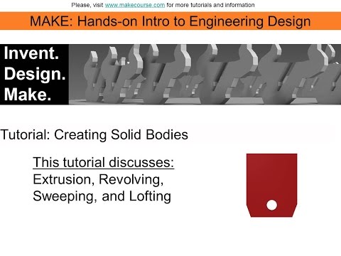 Creating Solid Bodies - Autodesk Inventor 2014