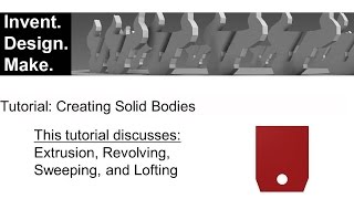 Creating Solid Bodies - Autodesk Inventor 2014
