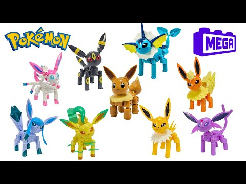 Building MEGA Pokemon Eevee Evolution set LEGO Pokemon Speed Build