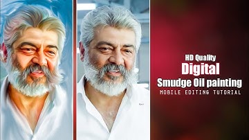 How to smudge oil painting in mobile // smudge oil painting// by SIMPLE EDIT