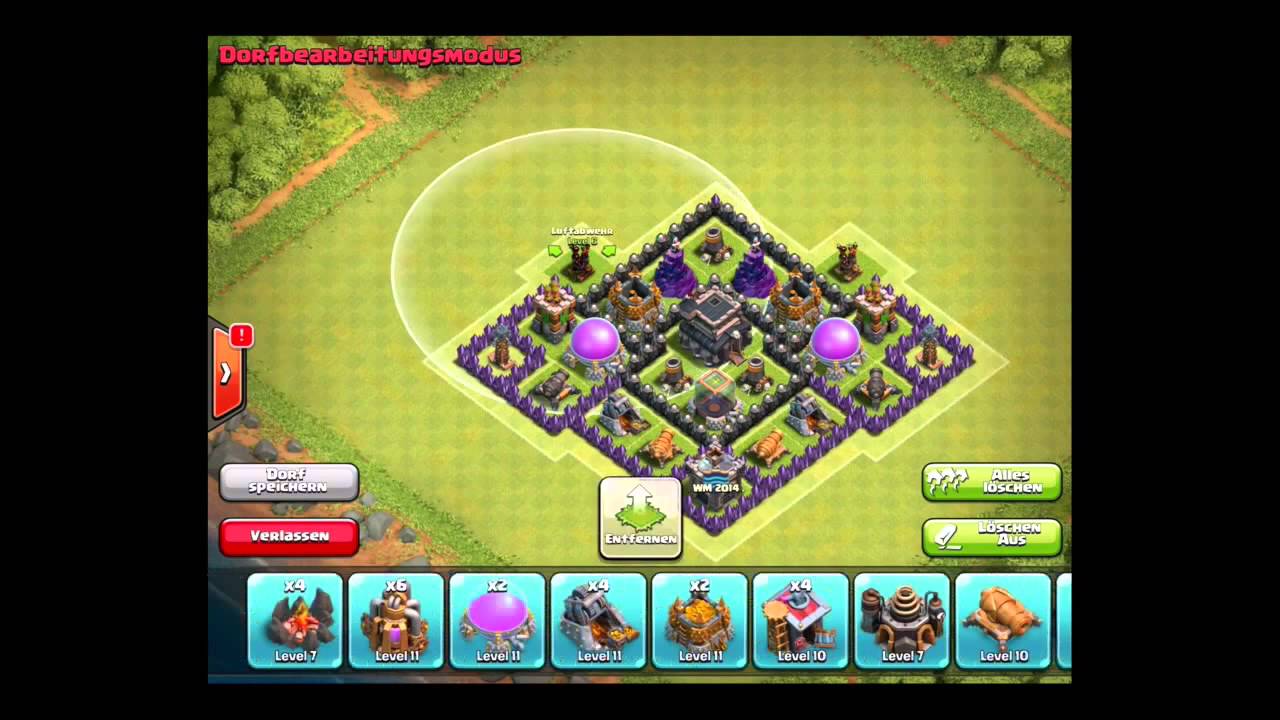 clash of clans base design town hall level 5 trophy