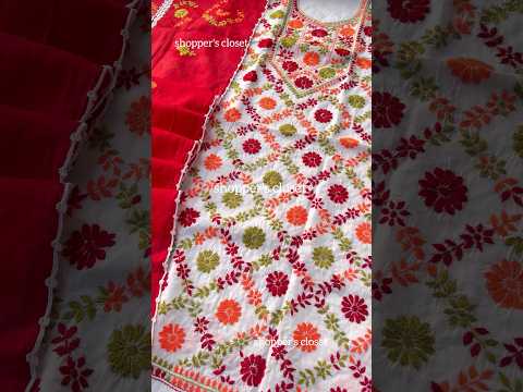 হাতের কাজ করা খুব সুন্দর একটি টুপিস|hand embroidery dress|hater kajer jama