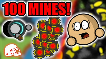 PILING 100 MINES + 100 AIRSTRIKES! | Surviv.io