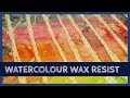 wax resist watercolor: Fun technique for beginners!