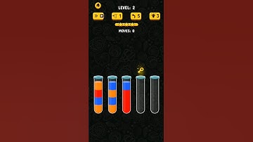 water sort color puzzle game level 2 #short video #trending