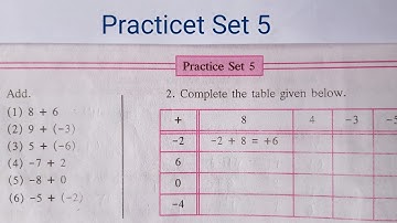 Practice Set 5 | L-3 Integers | Class 6 Maths | Maharashtra Board