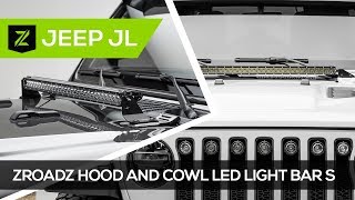 Jeep Jl, Gladiator Hood Mounted Led Light Bar Brackets And Kits