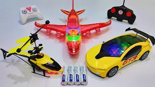 Transparent 3D Lights Airplane A380 & 3D Lights Rc Car | Remote Control Car | Rc Helicopter | plane