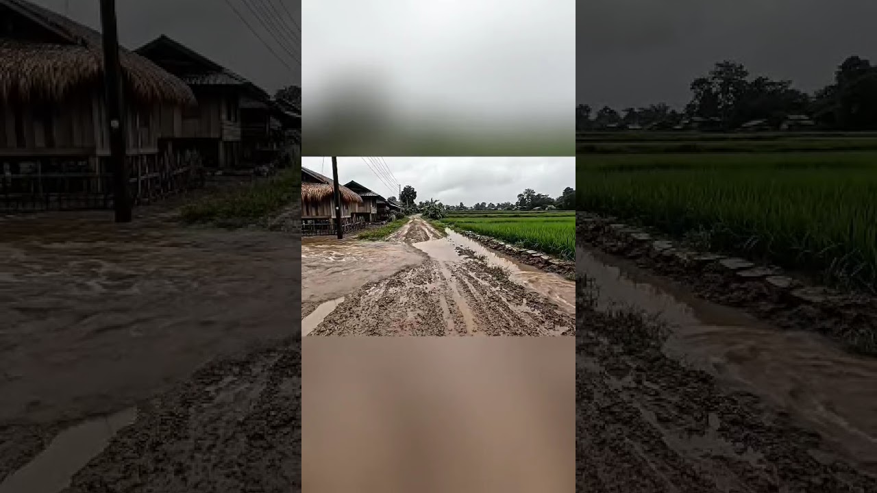 Water Slowly Emerges — Village Road Flooding