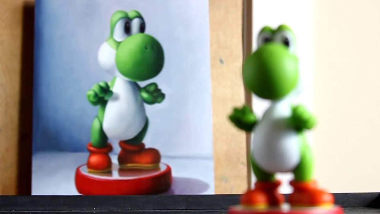 How to Paint realistic Yoshi Amiibo Oil Painting speed painting YouTube