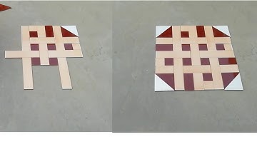 How to create geometric floor tiles center design