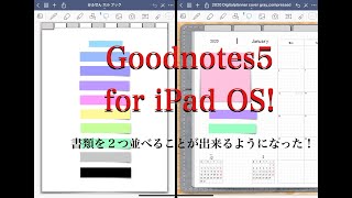 GoodNotes5 for iPad OS！書類を２つ同時に開けるようになった！