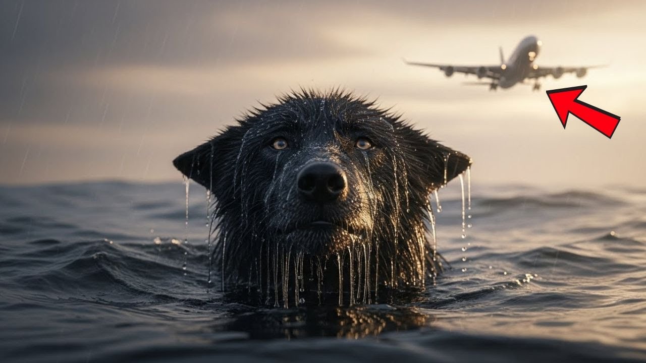 Лётчики заметили чёрного волка в холодном море. А поняв, зачем он плыл — не поверили своим глазам!