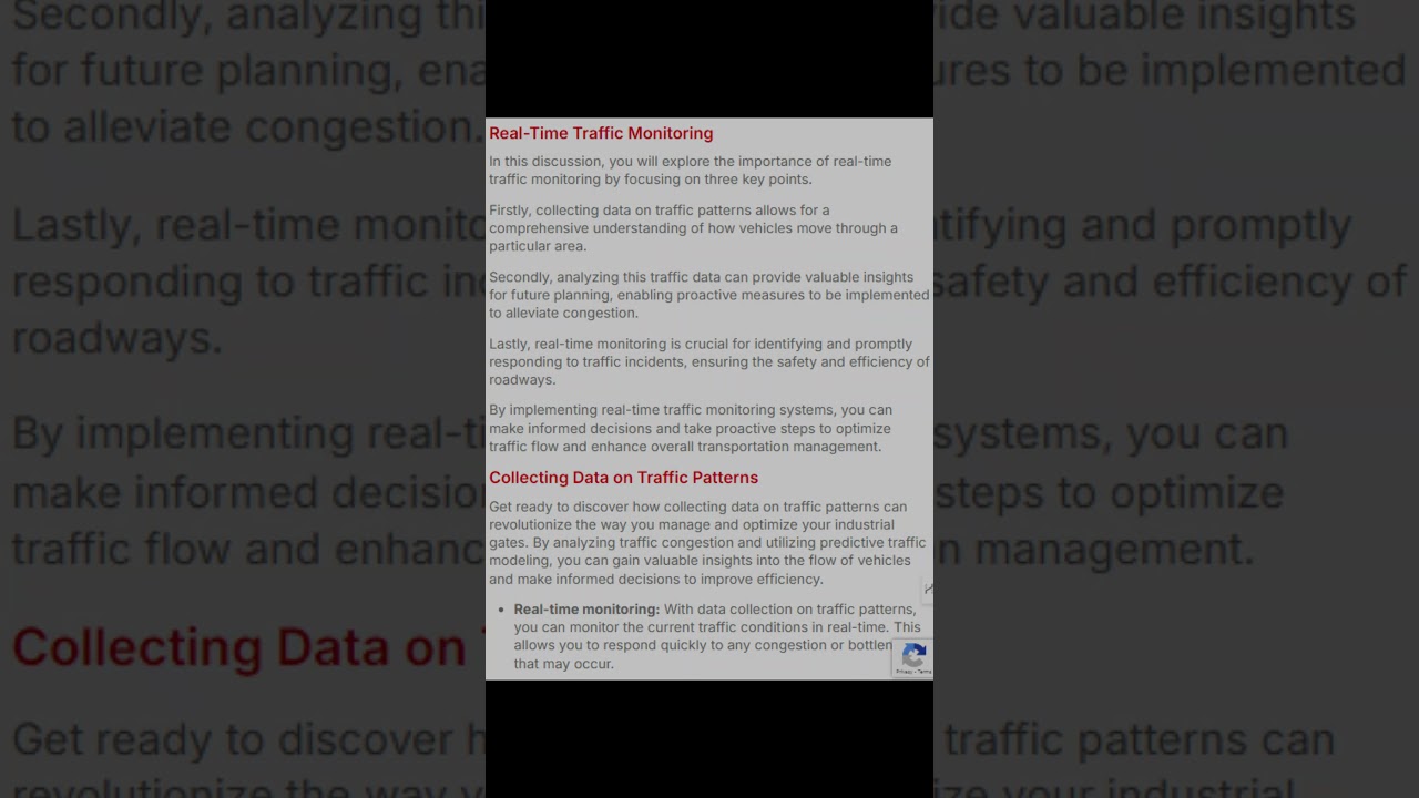 Traffic Management Using Industrial Gates