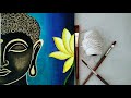 Texture Lord Buddha Painting for beginners || Buddha Thread Art || Lord Buddha Acrylic painting ||