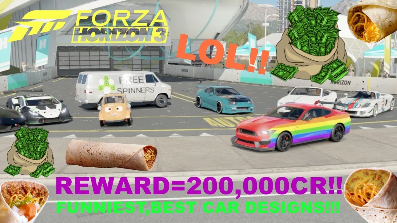 Forza horizon 3 Online Winner gets 200,00CR!! (BEST,FUNNIEST CAR DESIGNS