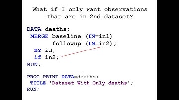 Combining and Subsetting SAS Datasets1