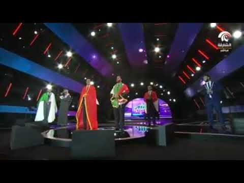 لحظه اعلان الفائز في مسابقة منشد الشارقه والفائز المنشد محمود هلال