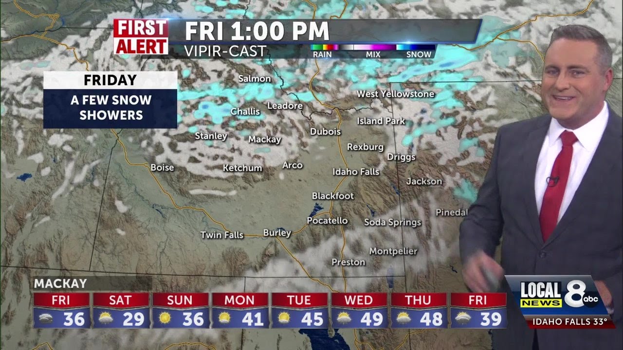 Cold temperatures with a few isolated snow showers - YouTube
