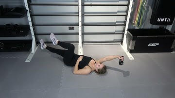 Deadbug single arm kettlebell pullover PULL CAPACITY