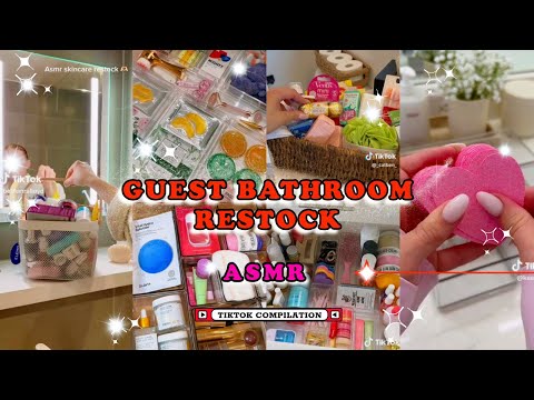 Restocking Guest Bathrooms And Skincare Stuff ASMR Sounds TikTok Compilation 
