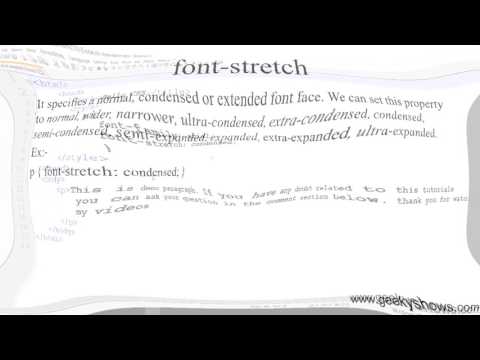 font-stretch property in CSS (Hindi)