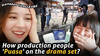 Sahur time is 3:30am?😱 Korean’s Ramadan challenge on the drama set with Malaysian production people! screenshot 5