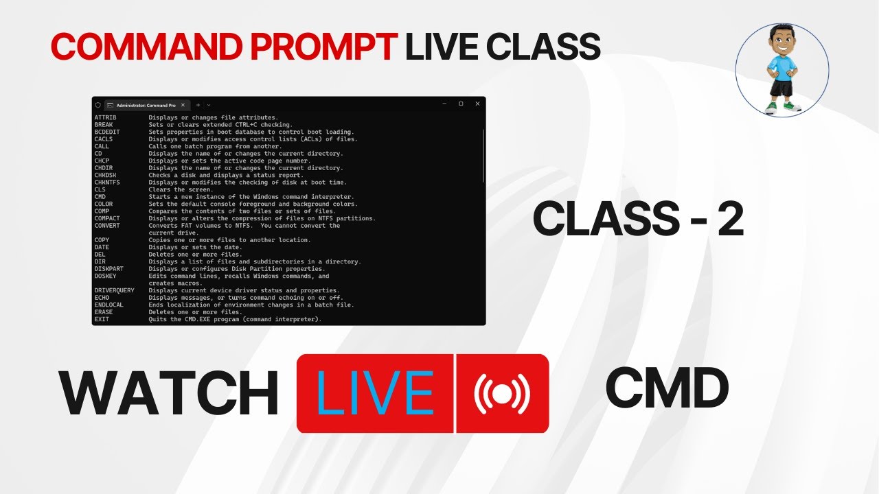 CMD Live Class - 2 | DevelopersGuides Live Streaming - YouTube