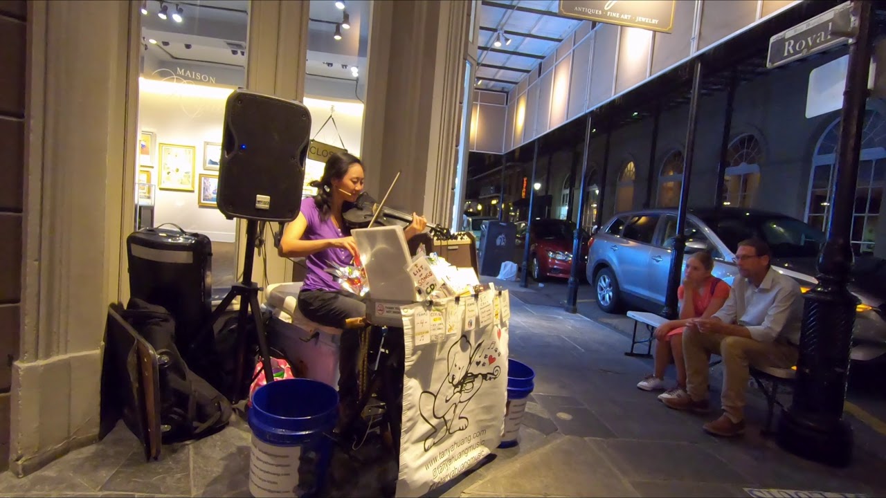 New Orleans Street Violinist Tanya Huang Performs "The Beatles