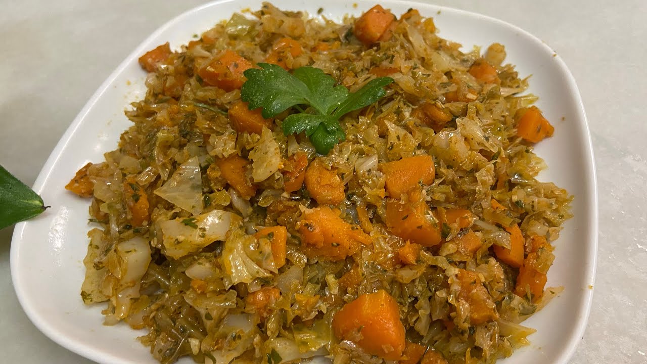 أسهل طريقة لطهي الكرنب مشرمل مع الجزر لذيذ بزاف  😋