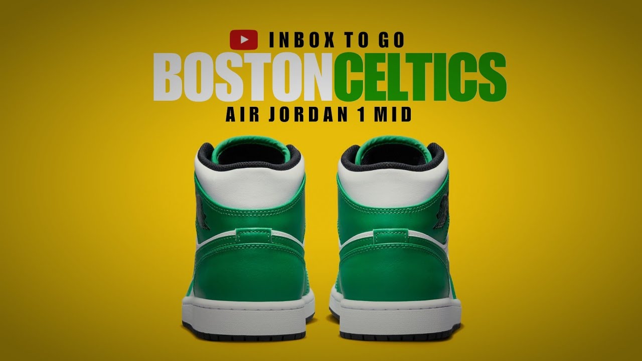 BOSTON CELTICS 2023 / LUCKY GREEN Air Jordan 1 Mid DETAILED LOOK + 
