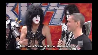 Kiss angry at Interviewer for wearing an Iron Maiden Shirt