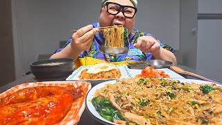 잡채 먹방 그 잡채│Japchae, Kimchi Fried Rice, Chicken Leg Mukbang Eatingshow