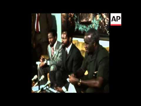 SYND 8-6-74 SAMORA MACHEL GIVES PRESS CONFERENCE