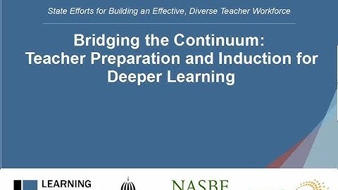 Webinar: Bridging the Continuum: Teacher Preparation and Induction for Deeper Learning