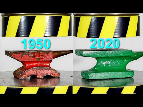 OLD AND MODERN ITEMS UNDER HYDRAULIC PRESS, WHO IS STRONGER