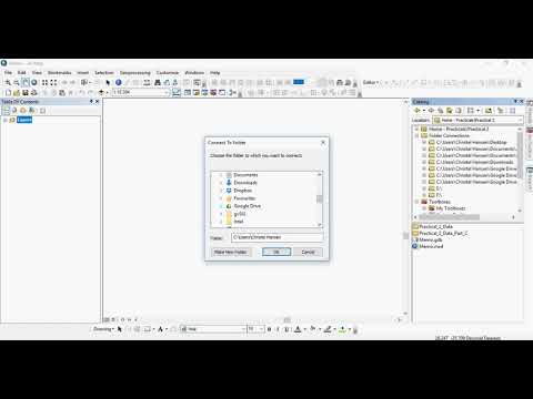 ArcMap Setting up a folder connection