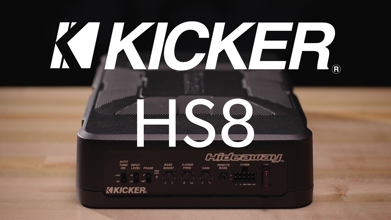Kicker HS8 Hideaway powered sub | Crutchfield - YouTube