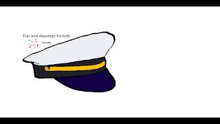 How to draw an easy captain hat